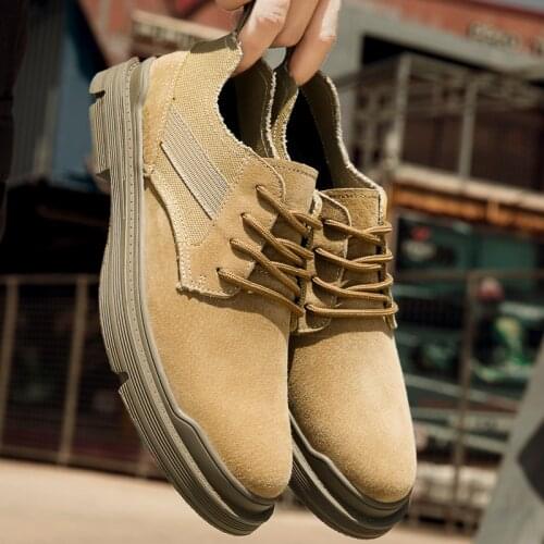 High Quality Mens Oxford Fashion Suede Shoes Men Casual Leather Lace-up Outdoor Footwear Brand Leisure Walk Office Shoe Antiskid