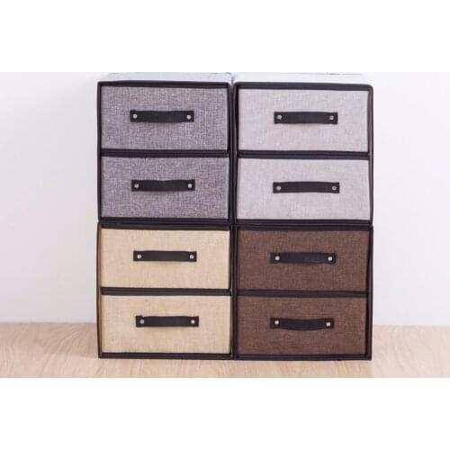 Linen storage drawers new design washable storage box cloth bra socks organizer underwear finishing box drawer organizer