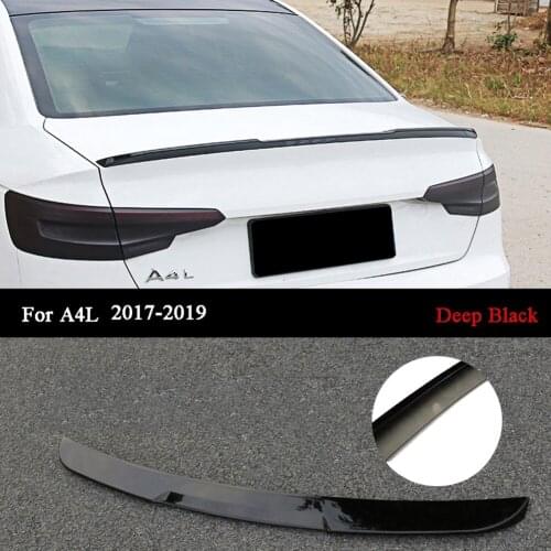 ABS Exterior Tail Fins Cover Trim Rear Spoiler For Audi A4L 2017 2018 2019