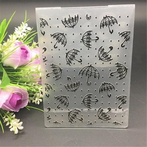 Umbrella Plastic Embossing Folder For Scrapbook DIY Album Card Tool Plastic Template