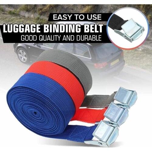2M Buckle Tie-down Belt Cargo Straps For Car Motorcycle Bike Tow Belt Rope For Luggage Strong Bag Buckle Metal with Ratchet W5H5