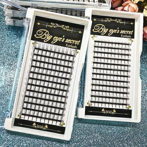 5Trays Deluxe Lashes Volume Premade Fans Lashes Individual False Eyelashes Extensions Custom Logo Card Free Shipping