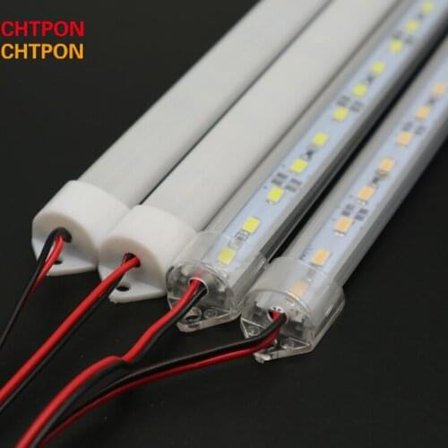 5pcs*50cm Factory Wholesale DC 12V SMD 5730 5630 LED Hard Rigid Strip Bar Light Aluminium shell +pc cover LED Bar Light 5730