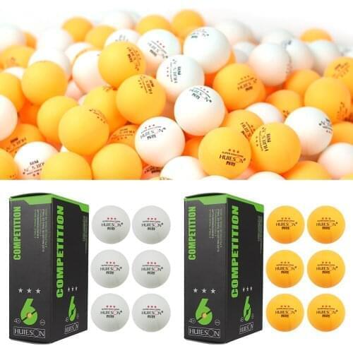 6pcs 3 Star Ping Pong Balls 40mm/1.57in in Diameter 2.9g Table Tennis Ball for Competition Training