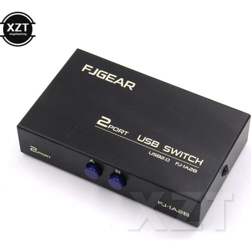 1PCS Wireless USB 2.0 Sharing Switch Switcher 2 Ports Adapter Box For PC Scanner Printer High speed Black