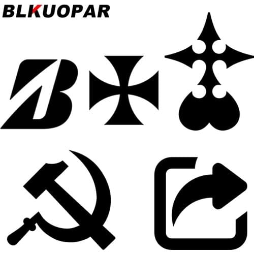 BLKUOPAR for Iron Cross Silhouette Car Stickers Die Cut Waterproof Decals Vinyl Car Wrap SUV RV Trunk Laptop Helmet Decoration