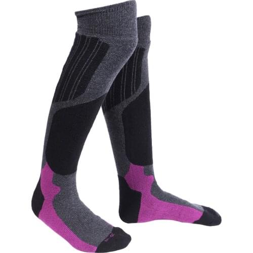 Brothock Men Skiing Socks Sports Ski Stockings Outdoor Thick Long Tube Terry Snow Socks Hiking Socks Winter Warm Women Cotton