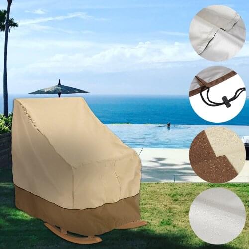 Patio Furniture Cover Outdoor Yard Garden Chair Sofa Waterproof Dust Cover with Drawstring Sun Protection Oxford Cloth Foldable