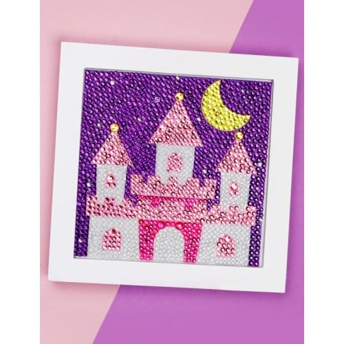 Childrens diamond painting stickers gift puzzle cartoon 3D three-dimensional handmade girl diy making material package