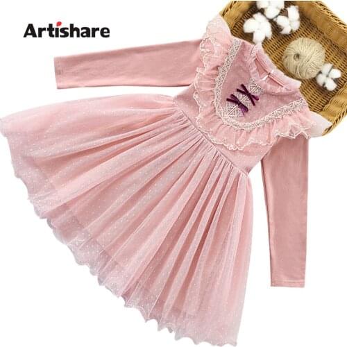 Kids Dresses For Girls Lace Floral Girls Princess Dress Kids 2021 Kids Dress Spring Autumn Childrens Clothing