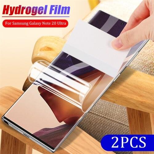 2pcs Flexible Hydrogel Film For Samsung Galaxy Note 20 S20 Ultra S10 Glass Screen Protector S20 FE S10 Plus s10 S9 Plus Sticker