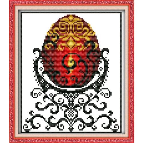 Halloween egg cross stitch kit aida 14ct 11ct count print canvas stitches embroidery DIY handmade