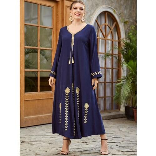 Eid Mubarak Women Abaya Dress Dubai Muslim Hijab Dresses Turkey Islamic Clothing Caftan Marocain Kaftan Vestido Musulmane Femme