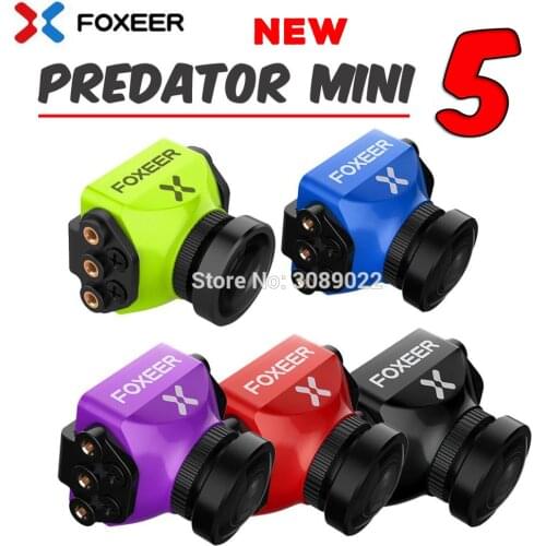 Foxeer Predator V5 FPV Camera Racing Drone Mini Camera16:9/4:3 PAL/NTSC switchable Super WDR OSD 4ms Latency Upgarded PredatorV4