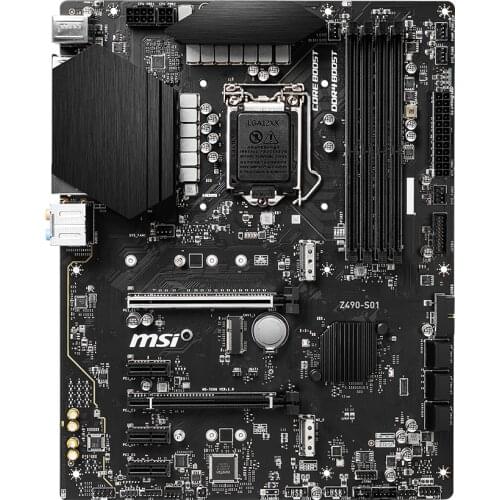 For MSI Z490-S01 Motherboard Intel Z490 LGA 1200 DDR4 128G ATX SATA 6 PCIE 3.0 USB3.2 Original Desktop NEW Motherboard
