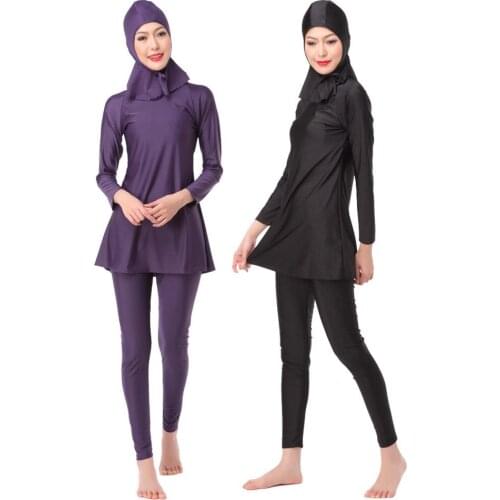 Muslim Womens Full Coverage Modest Swimwear Muslim Long Sleeve Swimwear Islamic Swimsuit Hijab Swimsuits Bathing Suits XX-393