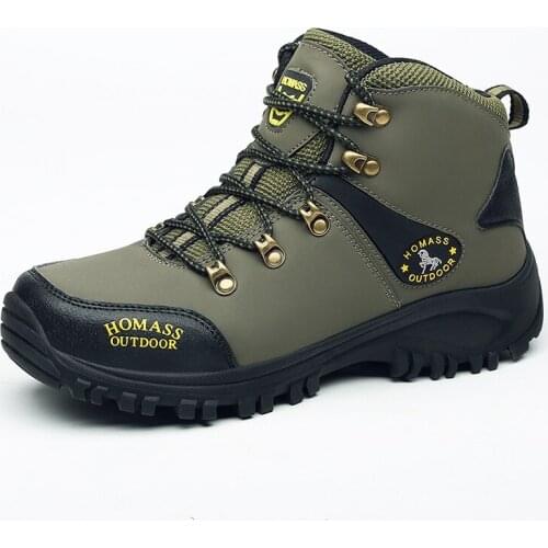 2021 Men Hiking Fishing Shoe Anti-skid Mountain Climbing Boot Male Outdoor Athletic Breathable Waterproof Anti-wear Fishing Shoe