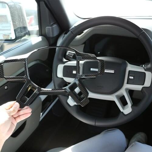 NEW!!! Black ABS For Land Rover Defender 110 2020 Car Inner Car Steering Wheel Trim Car Accessory