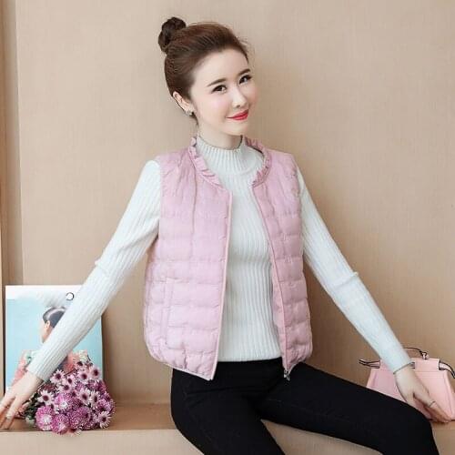 New Women Sleeveless Womens Ultra Light Down Vests Slim Jacket Girl Gilet Plus Lightweight Windproof Warm Waistcoat Portable