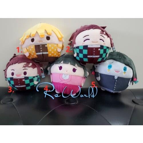 Anime Demon Slayer Plush Bag Pendant Kamado Nezuko Zenitsu Agatsuma Stuffed Mochi-mochi Plush Doll Pillow Toys Kids Gift Toy
