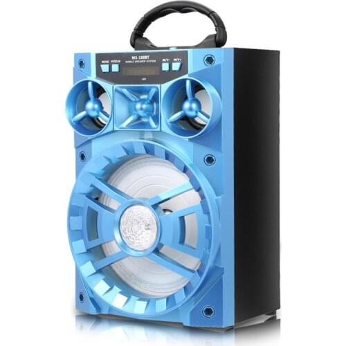 Portable Bluetooth Speaker Bass stereo sound with LED Light Support USB TF Card HiFi Loudspeaker with Handle Home Music Center