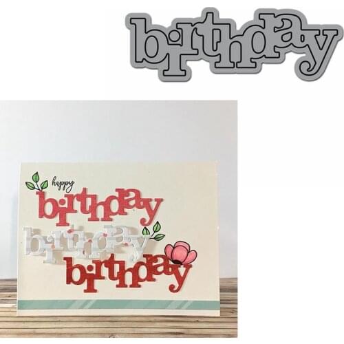 Birthday Word Die Cuts For Card Making Birthday Word dies scrapbooking metal cutting dies new 2019