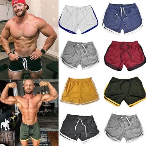 Summer Mens Sports Running Shorts Quick Dry Breathable Sportwear Elastic Fitness Jogging Sweatpant Trousers Male Beach Shorts