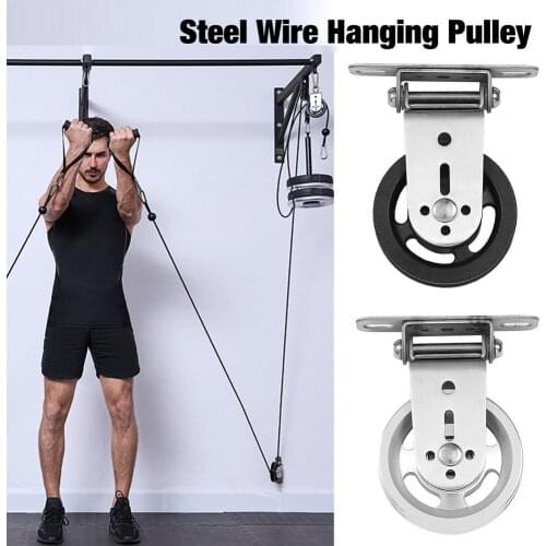 Pulley Cable Machine Attachment System With Upgraded Loading Pin Super-Silent Detachable 360 Degree Rotation Pulley Fitness