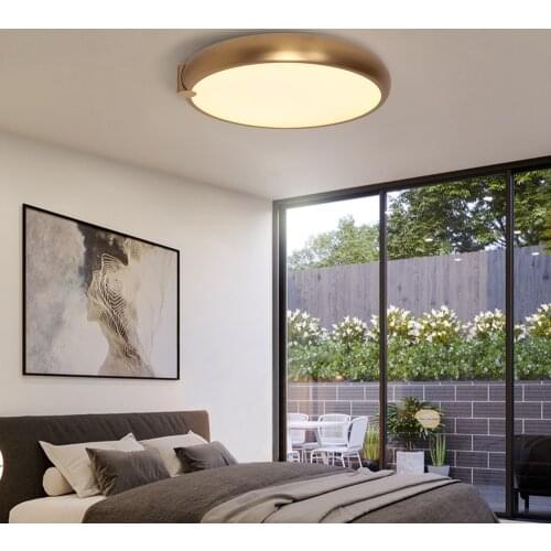 Dimmable LED Ceiling Lights with Remote Control Gold Ceiling Light Fixture for Living Room Bedroom Decoration Indoor Lighting