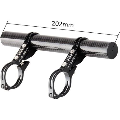 Extended Road Bicycle Bike Double Handlebar Extension Mount Carbon Fiber Extender Light Lamp Holder 31.8 25.4 22.2mm