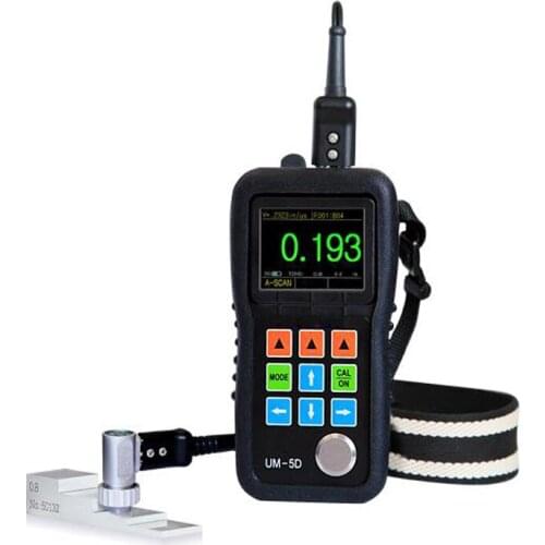 UM-5D Metal Coating Ultrasonic Thickness Gauges A&B Scan Steel Plate Pipe High Temperature Corrosion Thickness Meter