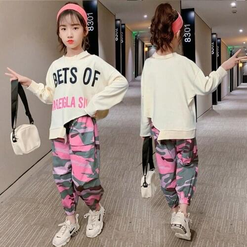 Spring Autumn Kids Tracksuit For Girls Clothing Sets New Toddler Girls Clothes Outfit Suit Children Clothing 8 10 12 14 Year