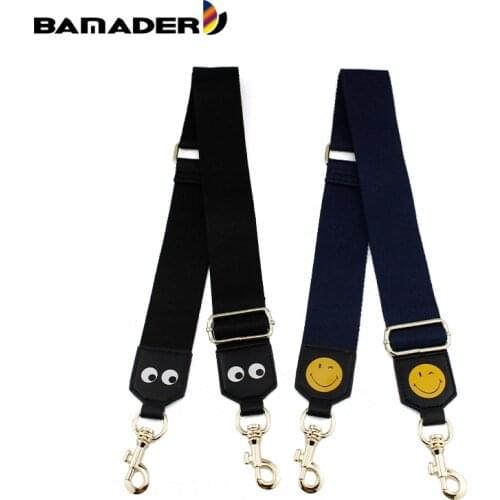 BAMADER Handbag Crossbody Bag Straps Adjustable Canvas Webbing Woman Shoulder Straps Eyes Smiley Pattern Wide Bag Shoulder Strap