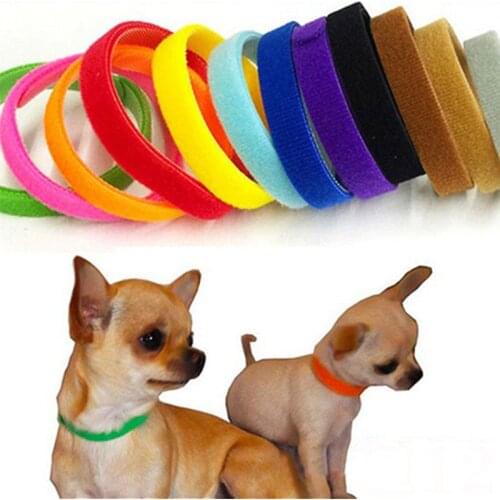 12pcs 20/35CM Whelping Puppy Kitten Collars Bands Adjustable Identity Recognition Collar For Pet Dog Cat Product