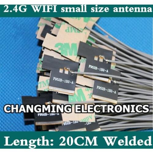 2.4G WIFI small black film FPC soft PCB antenna gain antenna 2.4G antenna module welded ROHS(working 100% Free Shipping)50PCS