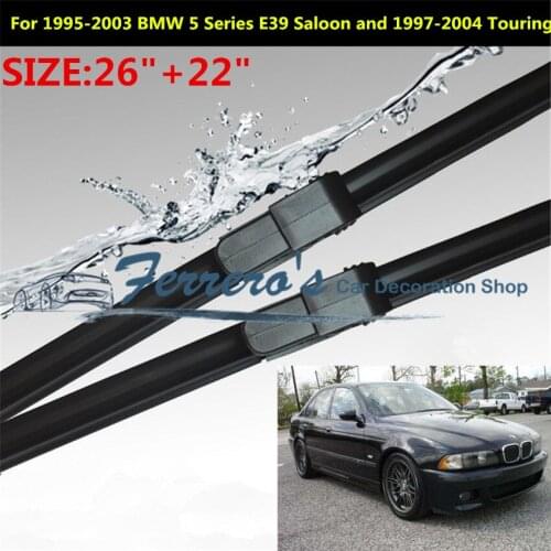 Free shipping car accessories 2pcs/lot SG-011 Wiper blades for 1995-2003 BMW 5 Series E39 Saloon and 1997-2004 Touring 26"+22"
