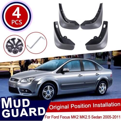 For Ford Focus 2 MK2 MK2.5 Saloon Sedan 2005~2011 Car Mud Flaps Front Rear Mudguard Splash Guards Fender Mudflaps 2008 2009 2010