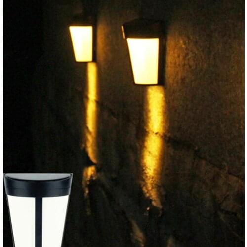 6LED Solar-Powered Energy Saving Waterproof Lamps Wall Lights for Yard Garden