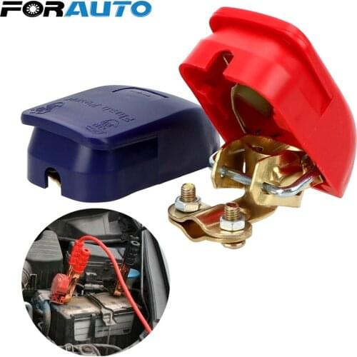 FORAUTO A Pair Connector Clamps Quick Release Lift Off Car Battery Terminals Positive & Negative Electrode Auto Replacement Part