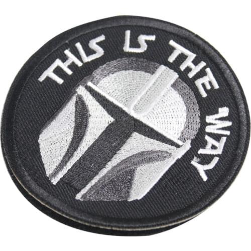 This Is The Way Embroidery Patch Military Sparta Sticker Decal Helmet Tactical Decorative Patches Applique hook and loop