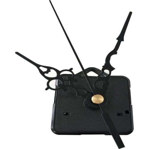 Beautiful Hollow Hands Quartz Movement Mechanism Black Clock Good Quality