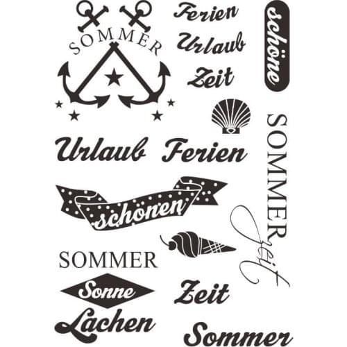 German words Clear Stamps Scrapbook Paper Craft Clear stamp scrapbooking X0031