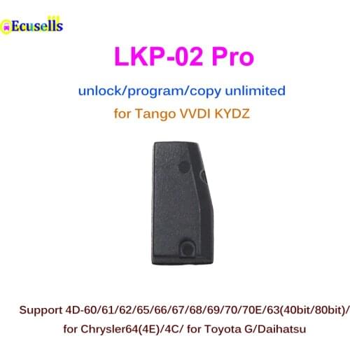 New LKP-02 PRO LKP02 Car Key Glass Chip Blank Transponder Chip for Tango VVDI KYDZ Key Programmer Unlock/program/copy Many Chips