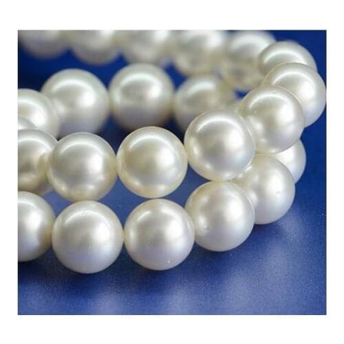 18"9-10mm natural south sea white pearl necklace 925silver