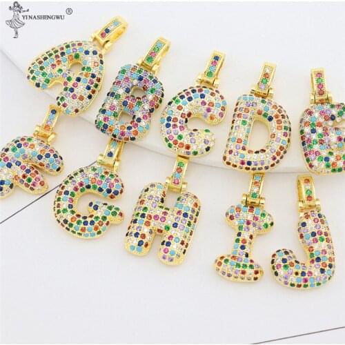 Custom Color Letter Bubble Letters Pendant Necklace Jewelry Only Pendant Charm Hip Hop Punk Banquet Jewelry Accessories Gift New