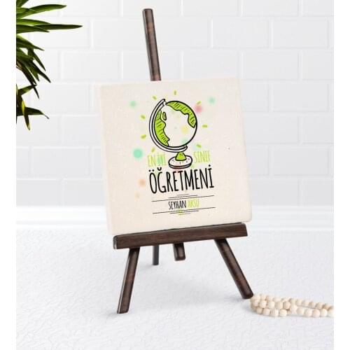 Personalized Best Class Teacher Şovaleli Natural Taş-3