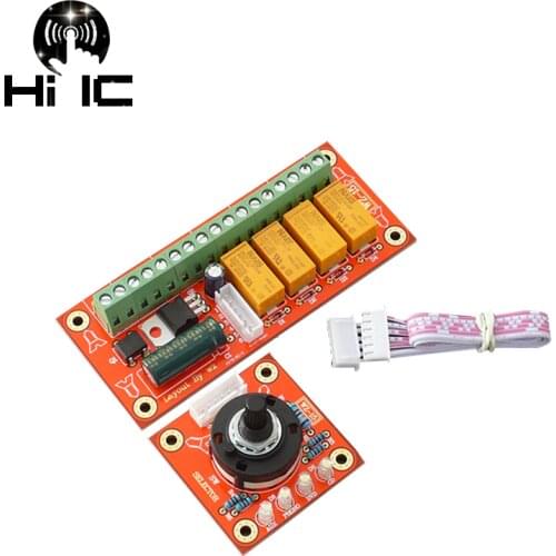 Audio Switch Input Selection Board Stereo Relay 4-way Audio Input Signal Selector Switching Amplifier DIY