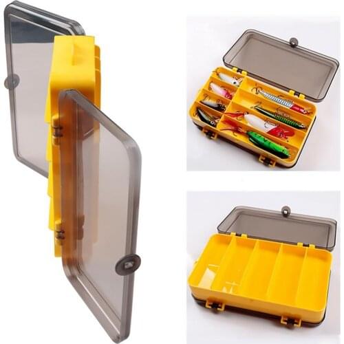 Portable Double Side Fishing Lure Box Artificial Bait Hook Case Organizer Lure Fishing Tackle Tool Equipment Accessories