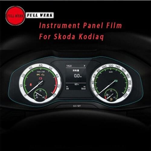 Transparent TPU Car Dashboard Instrument Panel Film for Skoda Kodiaq 17-19 Central Control Panel Protector Accessories