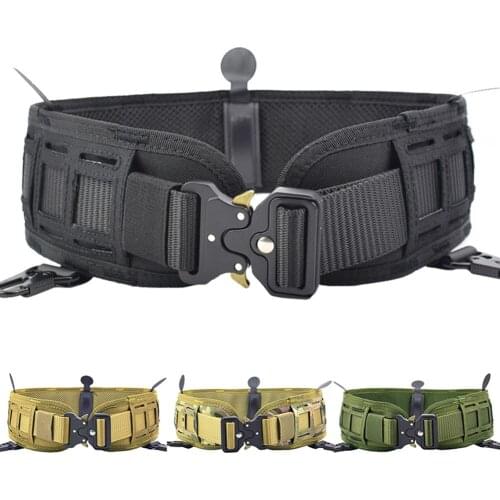 Military Tactical Belt Buckle Adjustable Outdoor Training Quick Release Hunting Military Airsoft Army Gear Wide Waist Belt Set
